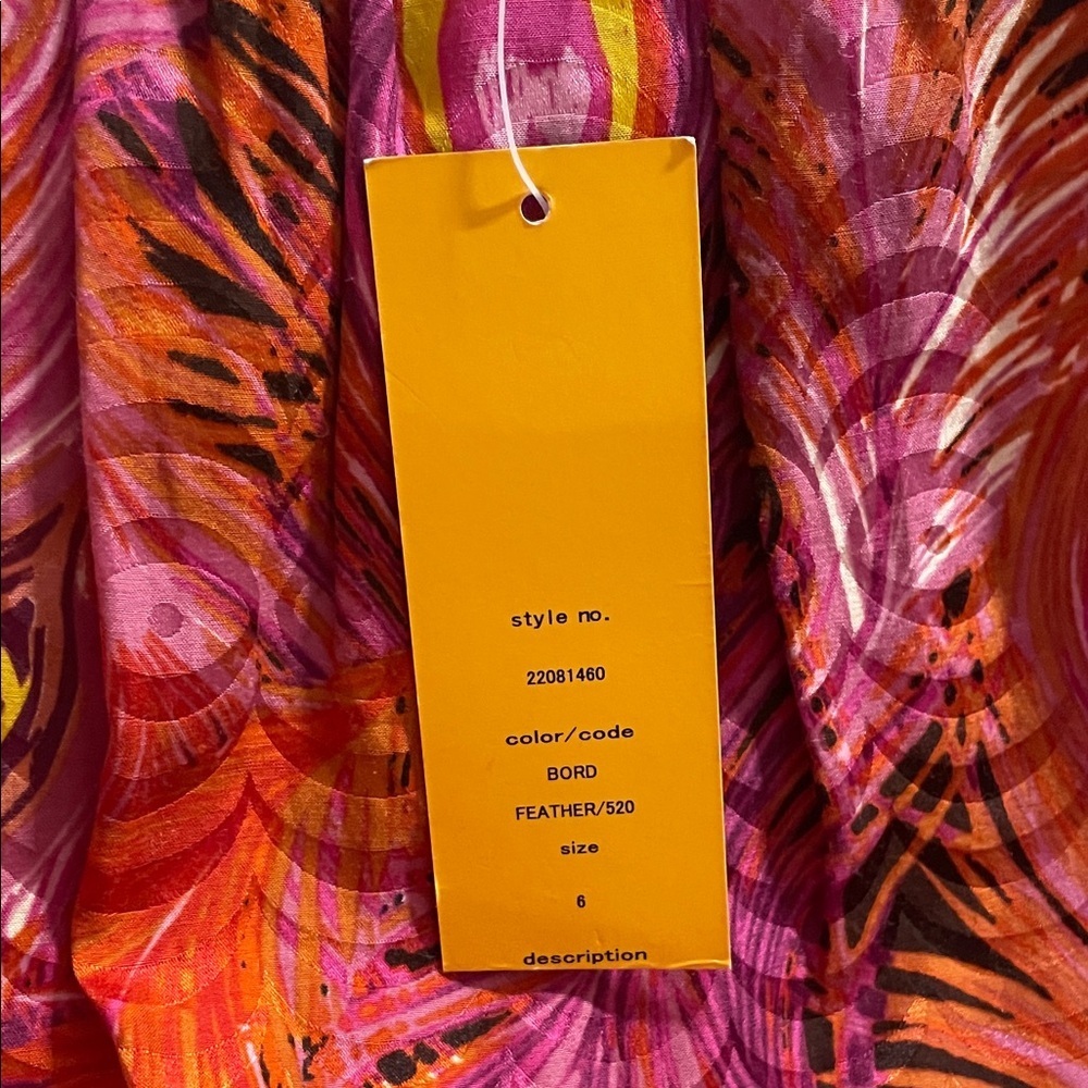 Tory Burch Pink and Orange Sleeveless Dress. NWT - Picture 10 of 10